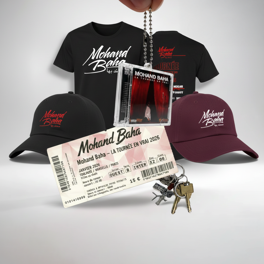 Pack Complet “La Tournée en Vrai” - T-shirt + Casquette + Porte-clé + Billet